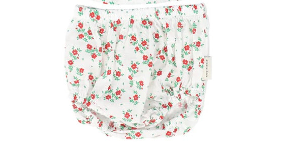 Piupiuchick Ecru Red Flowers All Over Bloomer