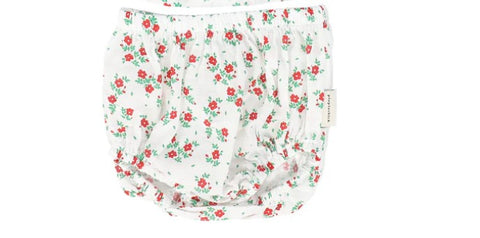 Piupiuchick Ecru Red Flowers All Over Bloomer