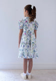 Steph Short Sleeve Garden Print Voile Dress