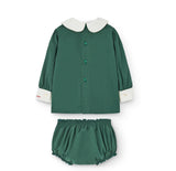 TAO Green Newt Baby Dress + Bloomer