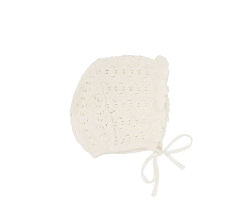 Lil Legs Analogie Cream Knit Girls Bonnet