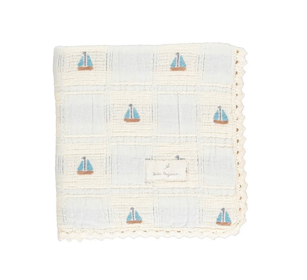 Bebe Organic Sailboat Patchwork Blanket
