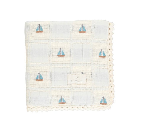 Bebe Organic Sailboat Patchwork Blanket