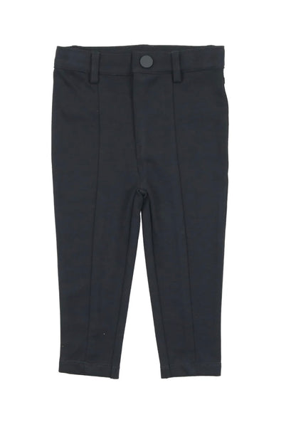 Lil Legs Husky Navy Knit Pants With Seam