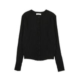 Coco Blanc Black Ribbed Cardigan