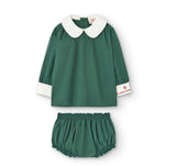 TAO Green Newt Baby Dress + Bloomer