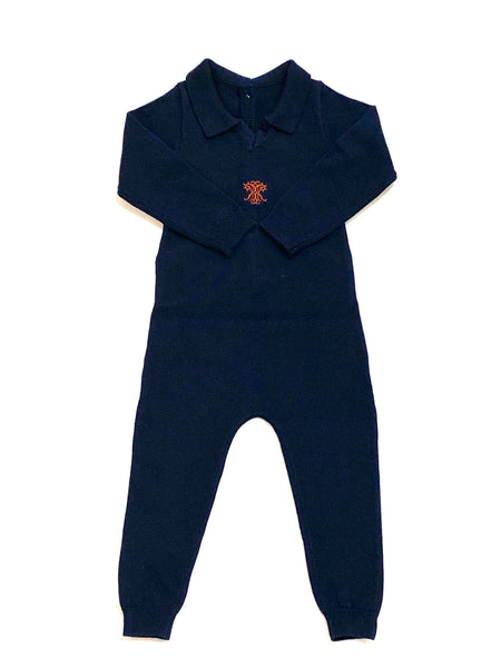 Kipp Navy Leo Knit Romper