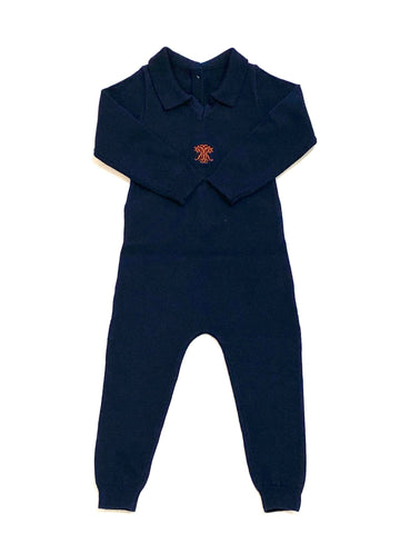 Kipp Navy Leo Knit Romper