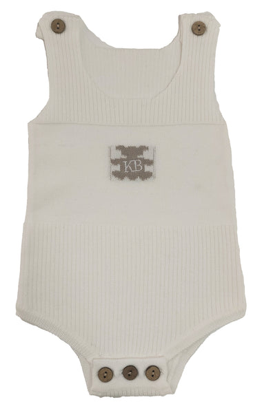Kipp Baby White Teddy Knit Romper