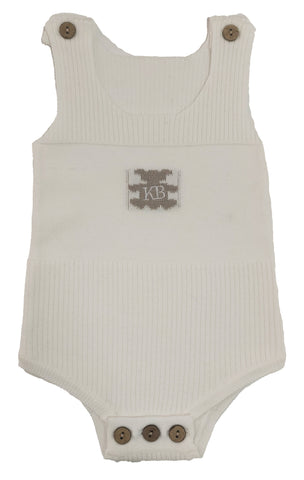 Kipp Baby White Teddy Knit Romper