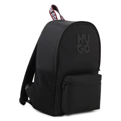 Hugo Black Logo Rucksack