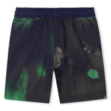 Hugo Navy & Green All Over Boys Swim Shorts