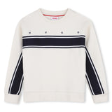 Hugo Lily Spaced Logo Stripe Sweatshirt