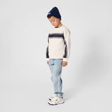 Hugo Lily Spaced Logo Stripe Sweatshirt