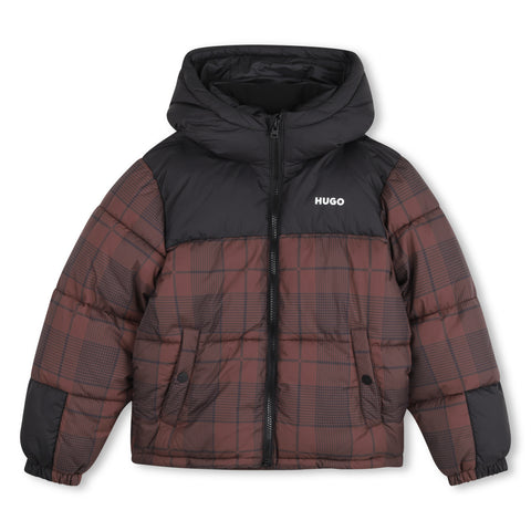 Hugo Chicory Coffee Padded Hooded Jacket