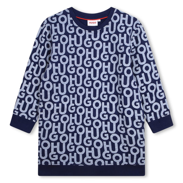 Hugo Navy Printed Sweater Dress