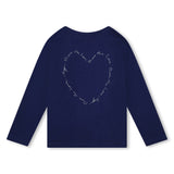 Hugo Navy Heart LS T-shirt