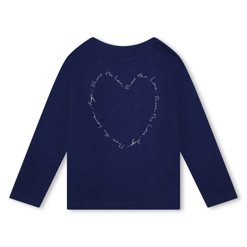 Hugo Navy Heart LS T-shirt