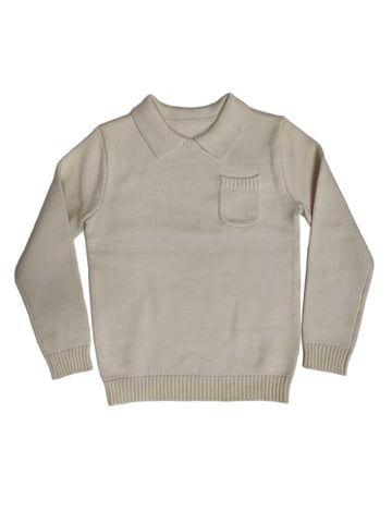 Kipp Oatmilk Franck Collar Sweater