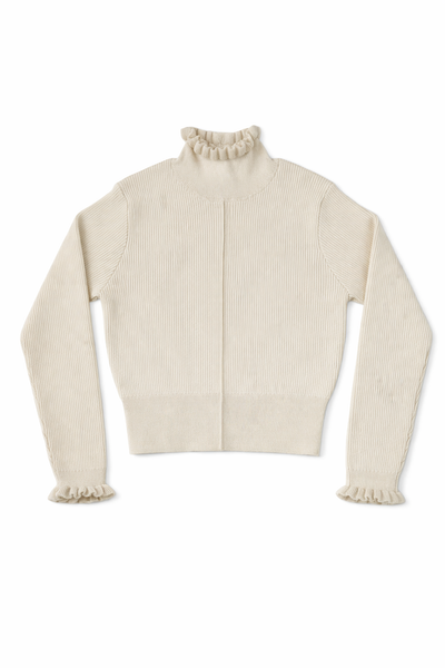 Klai Oatmilk Sally Rib Knit Top