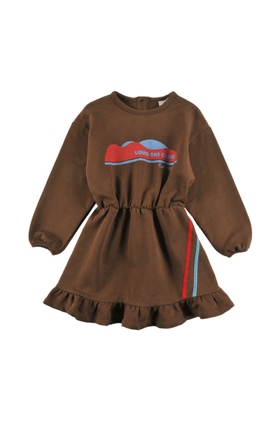 Loud Apparel Fondue Fudge 2 Tone Stripe Piste Dress