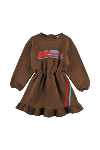 Loud Apparel Fondue Fudge 2 Tone Stripe Piste Dress