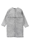 Loud Apparel Light Grey Washed Enjoy A-line Dress