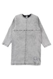 Loud Apparel Light Grey Washed Enjoy A-line Dress