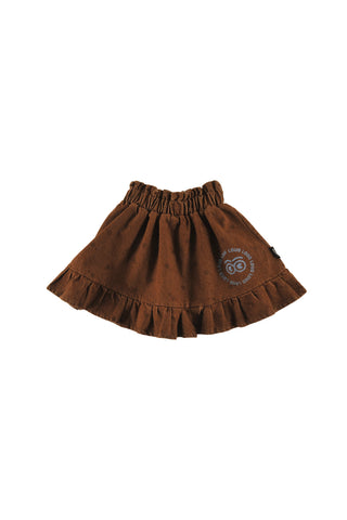 Loud Apparel Choco Polka Dot Alpine Mini Skirt