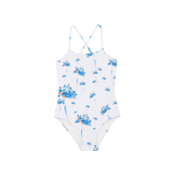 Vilebrequin Off White/Blue Herbier Shiny Swimsuit