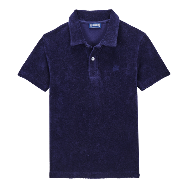 Vilebrequin Marine Blue Terry Polo Shirt