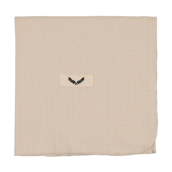Bonjoy Ivory Branch Pointelle Blanket
