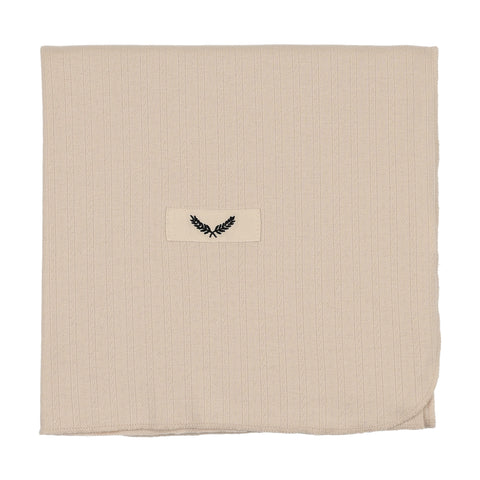 Bonjoy Ivory Branch Pointelle Blanket