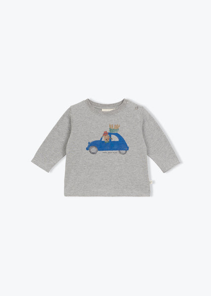 Arsene et les Pipelettes Baby Grey Car T-shirt