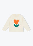 Arsene et les Pipelettes Ecru Heart Flower T-shirt