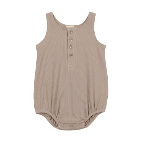 Lil Legs Taupe Henley Romper