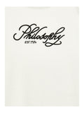 Philosophy Logo White Short Sleeve Fitted T-Shirt