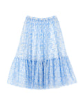 Philosophy Blue All Over Print Tulle Skirt