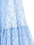 Philosophy Blue All Over Print Tulle Skirt