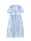 Philosophy Blue Short Sleeve Tulle Dress