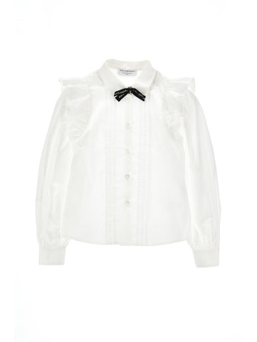 Philosophy Poplin Blouse with Removable Logo Bow