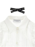 Philosophy Poplin Blouse with Removable Logo Bow