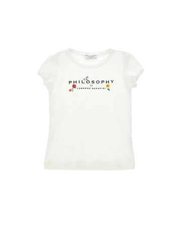 Philosophy Short Sleeve Logo Floral Tee
