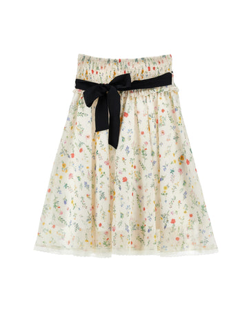 Philosophy Floral Print Midi Skirt with Tie Belt