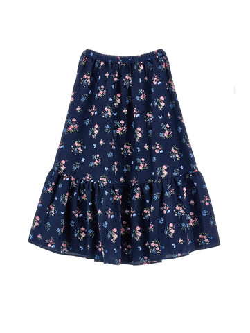 Philosophy Navy Blue Floral Long Skirt