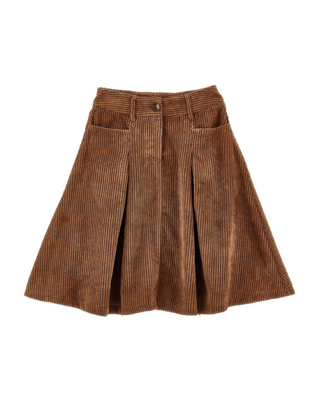 Philosophy Caramel Midi Corduroy Skirt