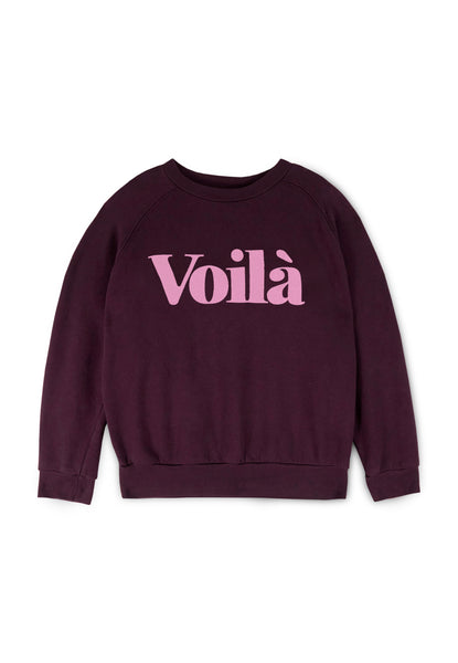 Mipounet Aubergine Voila Sweatshirt