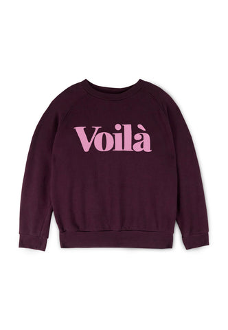 Mipounet Aubergine Voila Sweatshirt