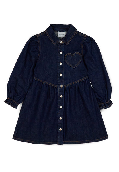 Mipounet Dark Blue Denim Love Dress
