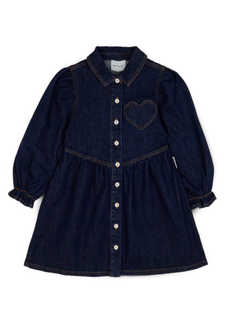 Mipounet Dark Blue Denim Love Dress